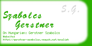 szabolcs gerstner business card